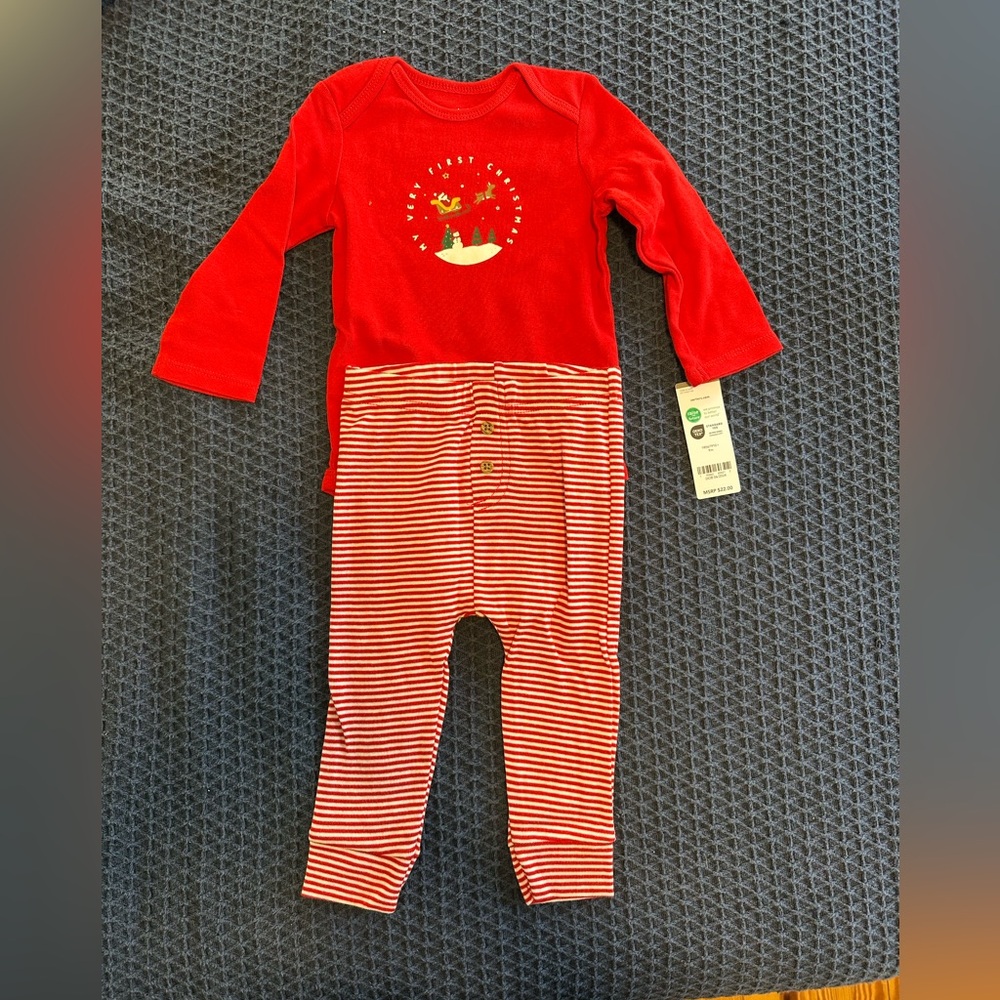 NWT Carter’s My First Christmas Onesie and Pants